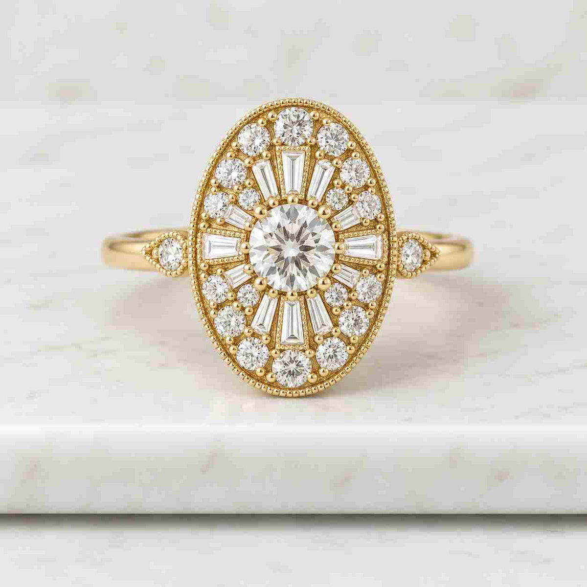 1ct e, vvs2 oval, igi certified diamond engagement ring solid gold lab grown engagement ring with diamond accents, anniversary ring gift
