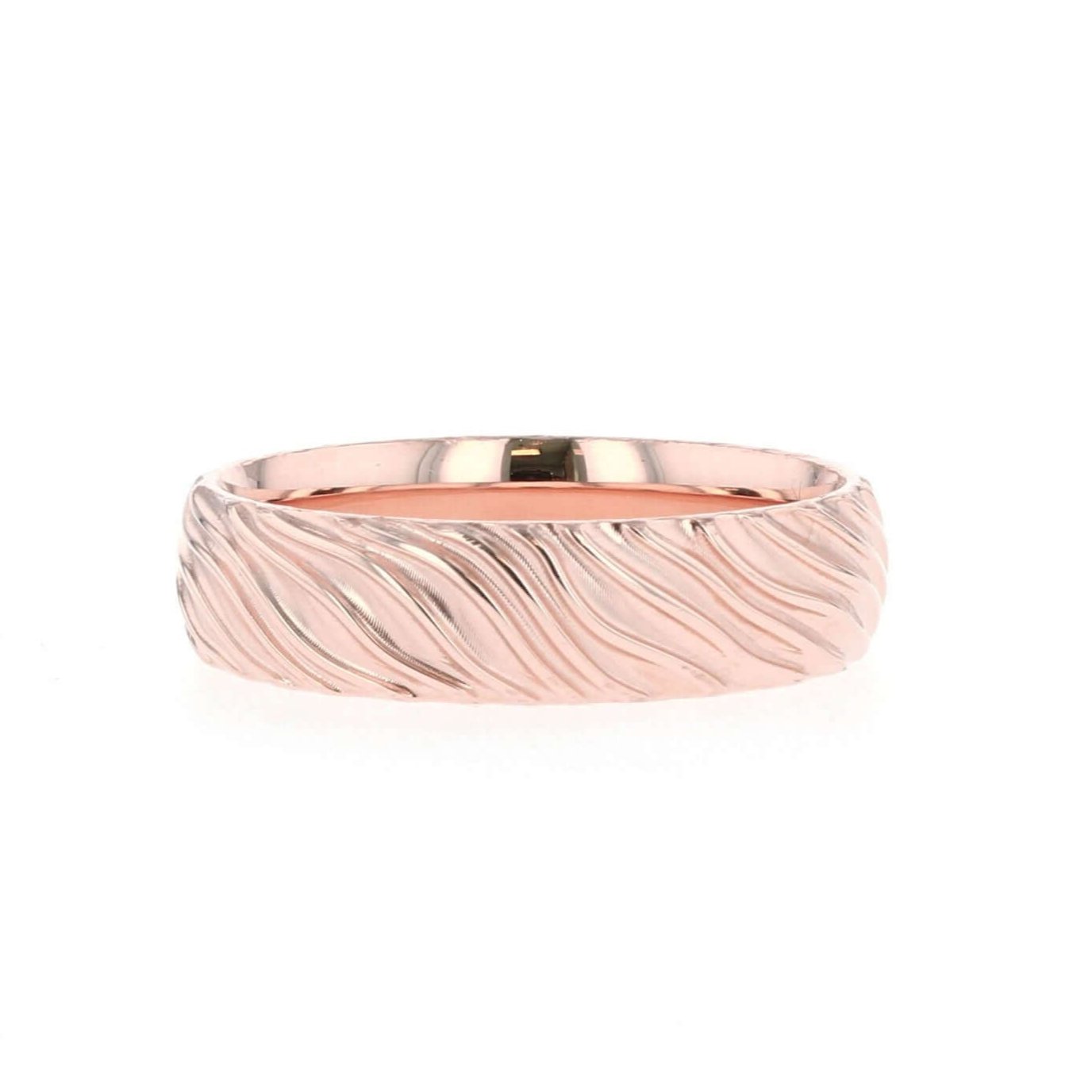 14k Solid Gold Wave Style Wedding Band