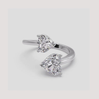 Toi Et Moi Moissanite Engagement Ring
