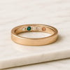 Round Cut Colored Gemstone Engagement Band