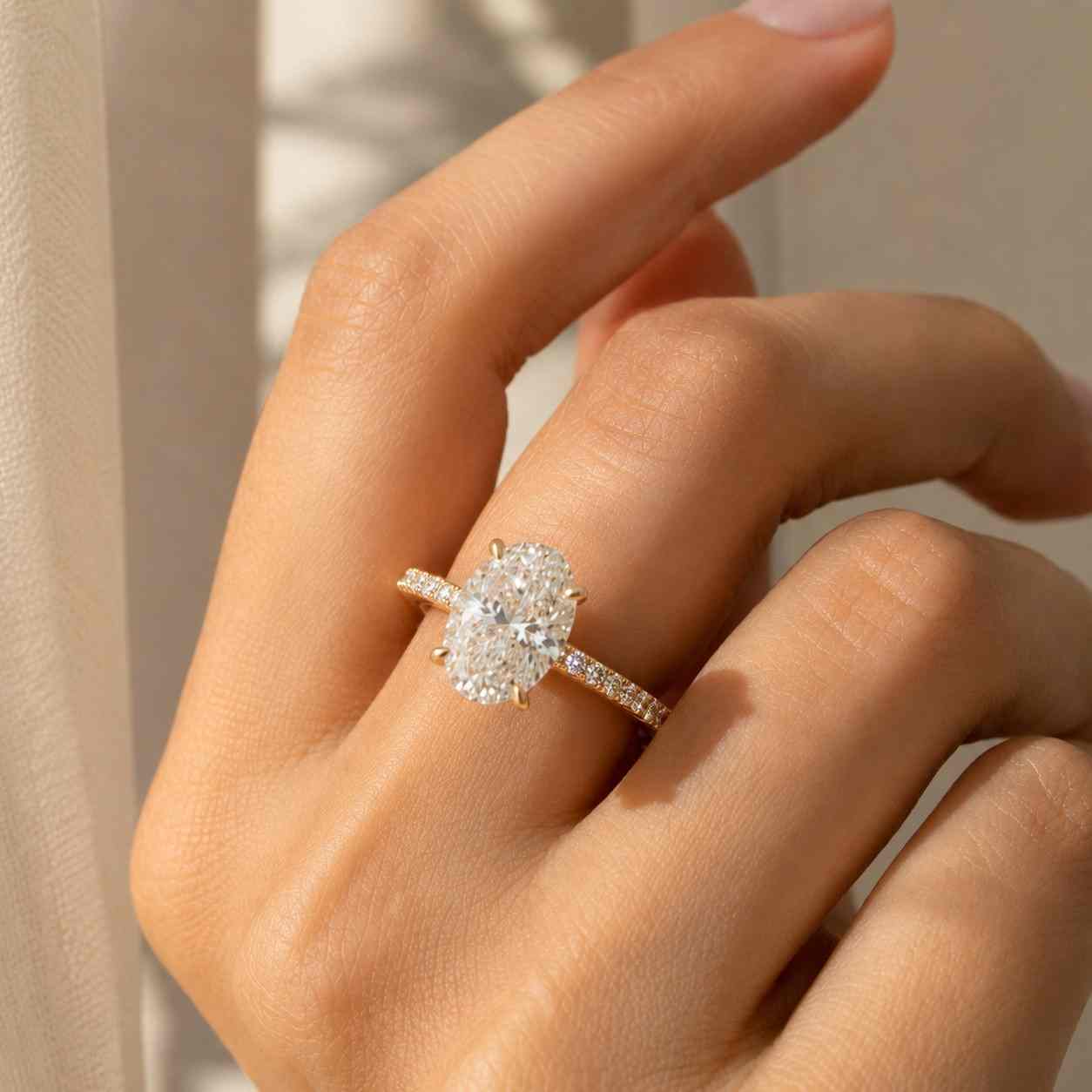1 Carat Fancy Vivid Blue IGI Certified Lab Grown Diamond Oval Cut Halo Engagement Ring 14k White Gold Blue Diamond Ring
