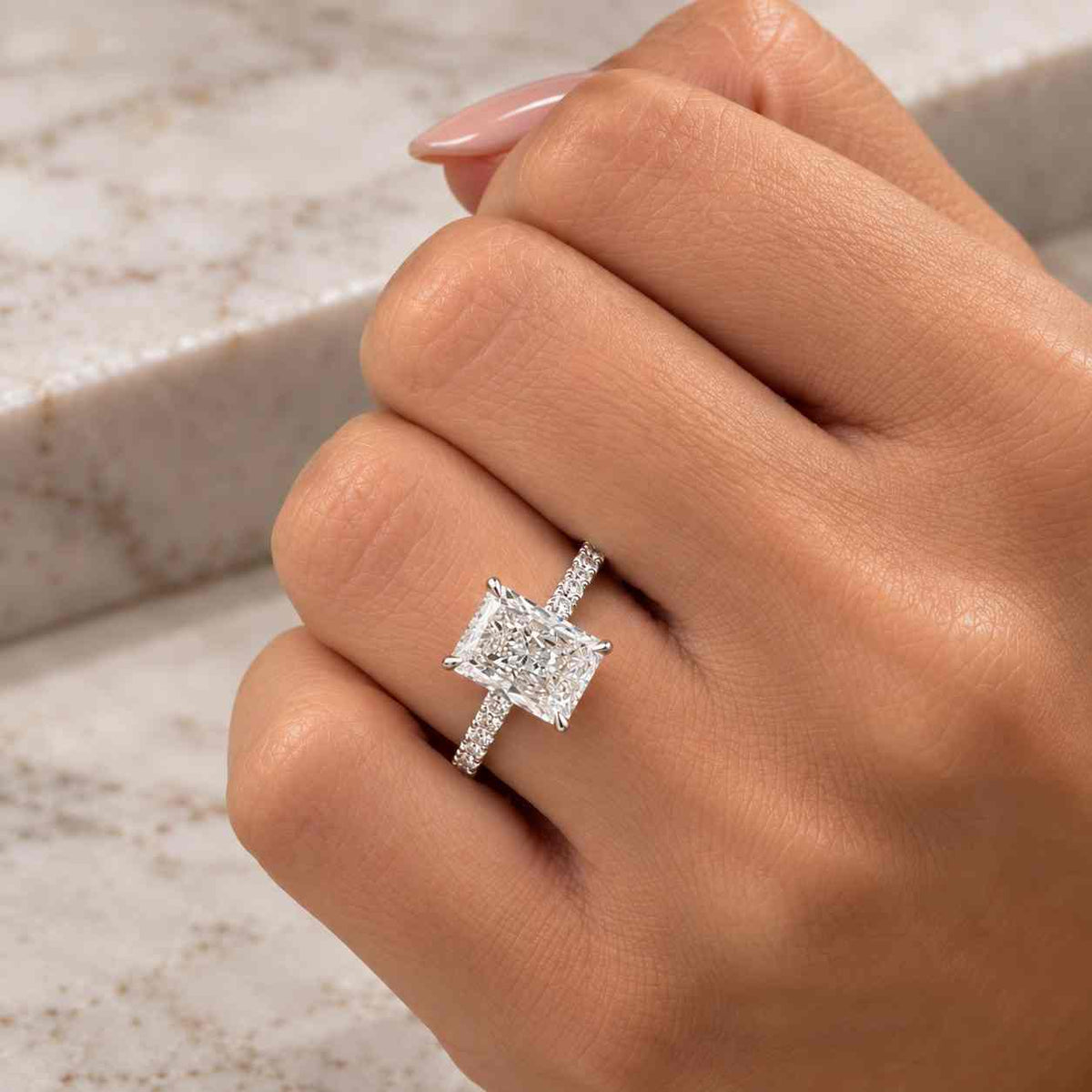 1 Carat Green Colour Radiant Cut Lab Grown Diamond Ring Solitaire Engagement\Wedding Gift Gold Ring For Women\Girl Anniversary Gift For Wife
