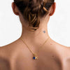 Multi Birthstone Initial Charm Necklace
