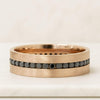Round Black Lab Grown Diamond Channel Set Men’s Wedding Band
