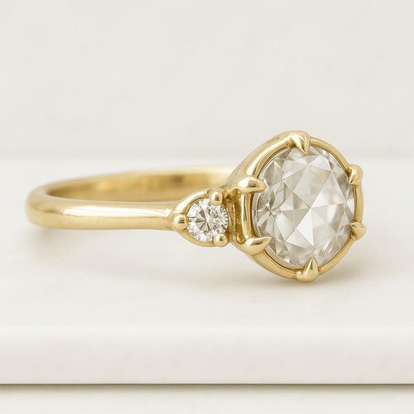 1 Carat Oval Cut Solitaire Engagement Ring / IGI Certified Lab Grown Diamond / 14k Solid Gold / Solitaire Tulip Setting
