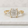 Radiant Cut Lab Grown Diamond Cluster Engagement Ring
