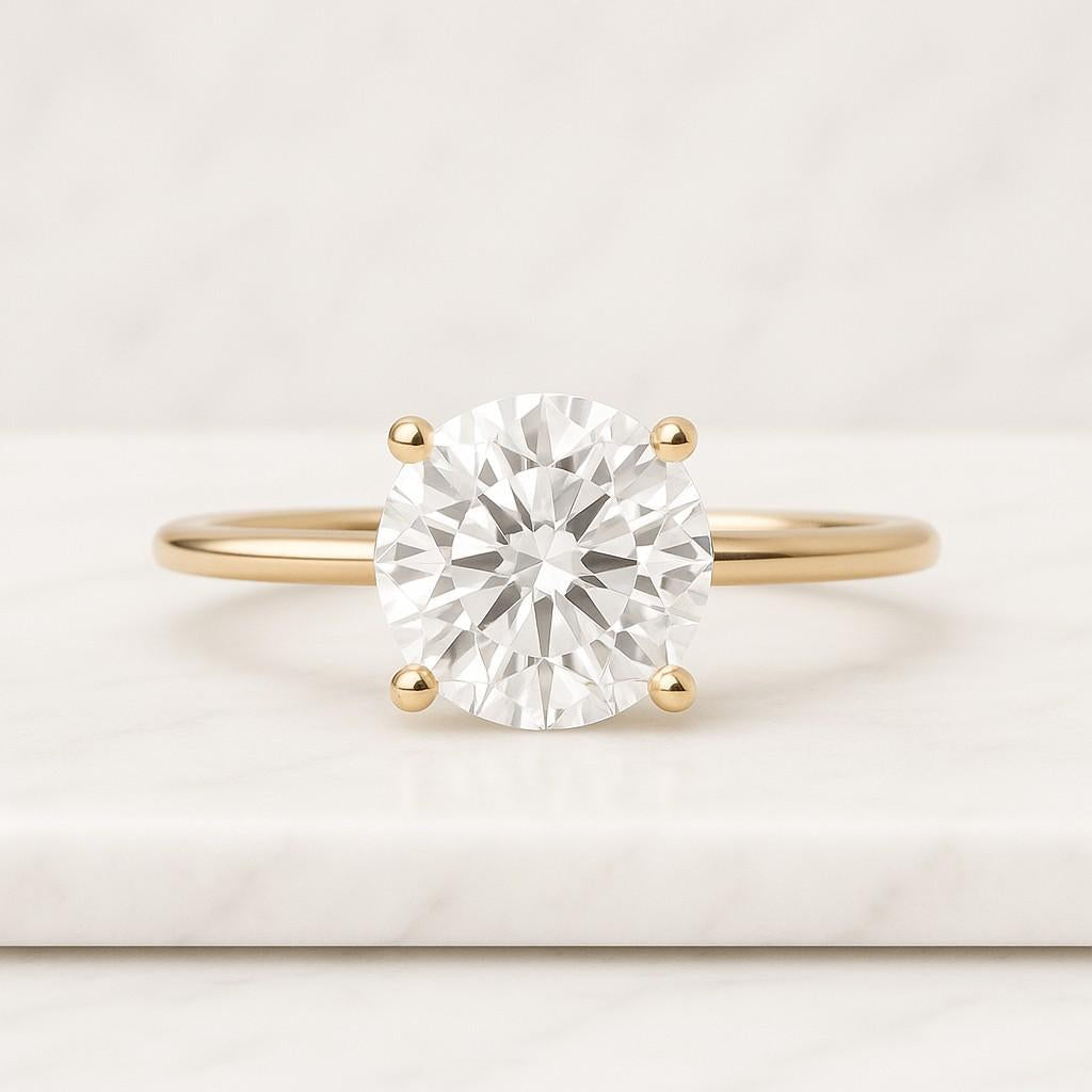 1 Carat Round Cut Lab Grown Diamond Solitaire Ring