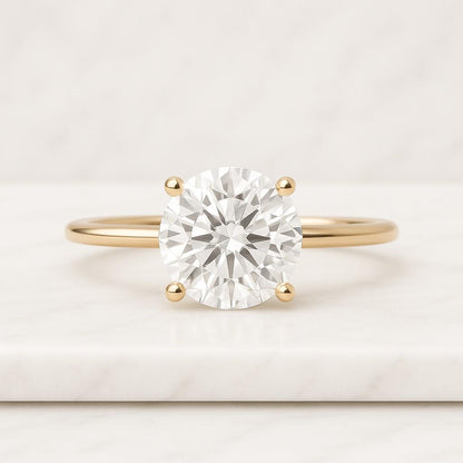 1 Carat Round Cut Lab Grown Diamond Solitaire Ring