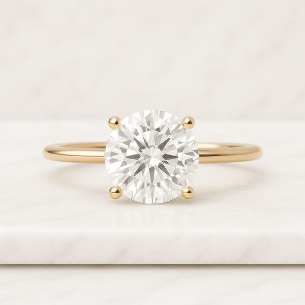 1 Carat Round Cut Lab Grown Diamond Solitaire Ring