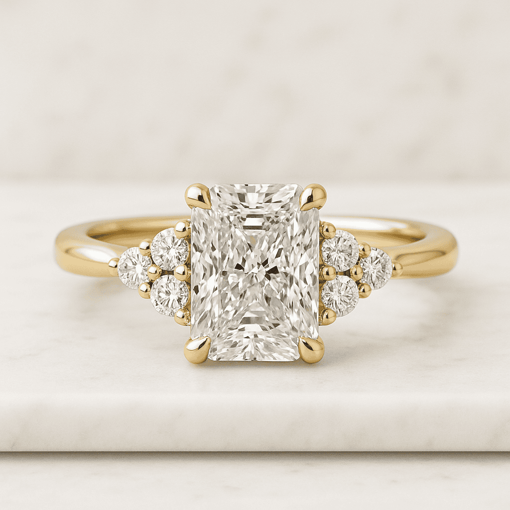 1 Ct Pear Lab Grown Diamond Signet Ring in Solid Gold in 14k Yellow, Rose