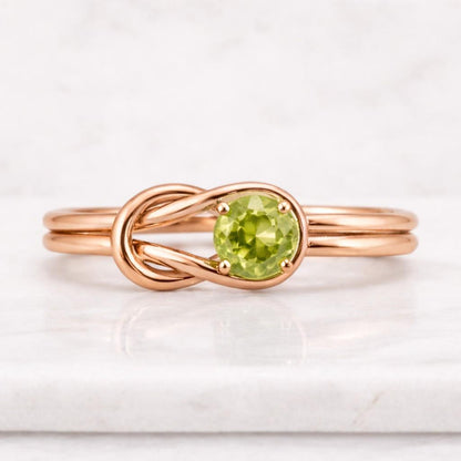 Peridot Cluster Engagement Ring, August Birthstone Ring, Round Peridot and Marquise Anniversary Ring, Bridal Promise Ring