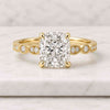 Elongated Cushion Cut Lab-Grown Diamond Pave Engagement Ring