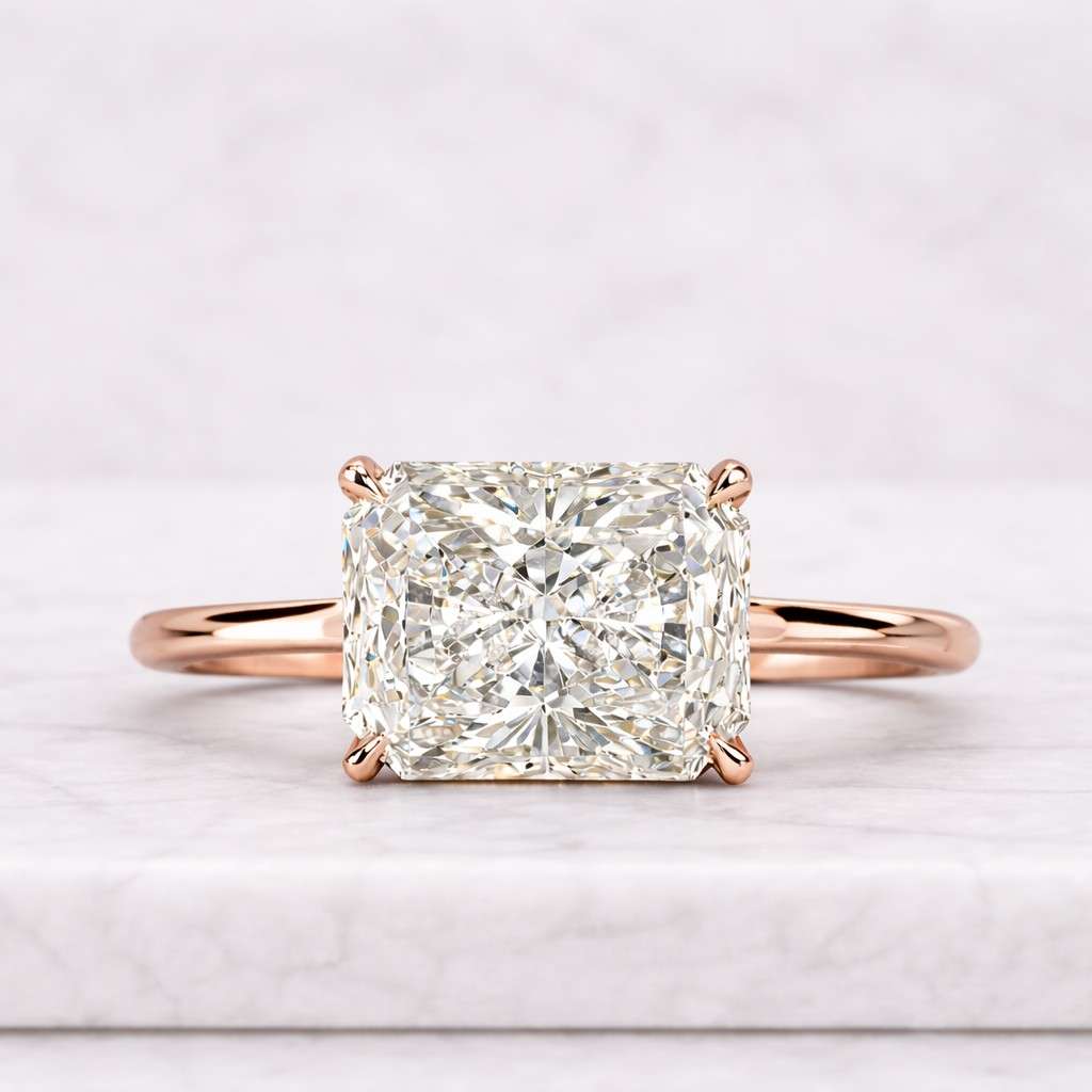 2.00Ct East-West Radiant Cut Lab-Grown Diamond Ring