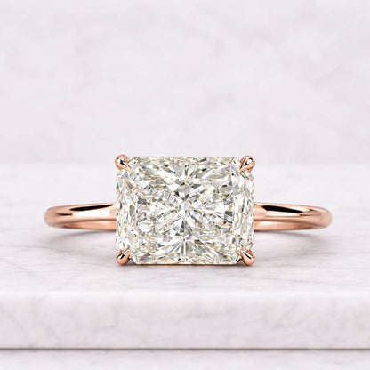 2.00Ct East-West Radiant Cut Lab-Grown Diamond Ring