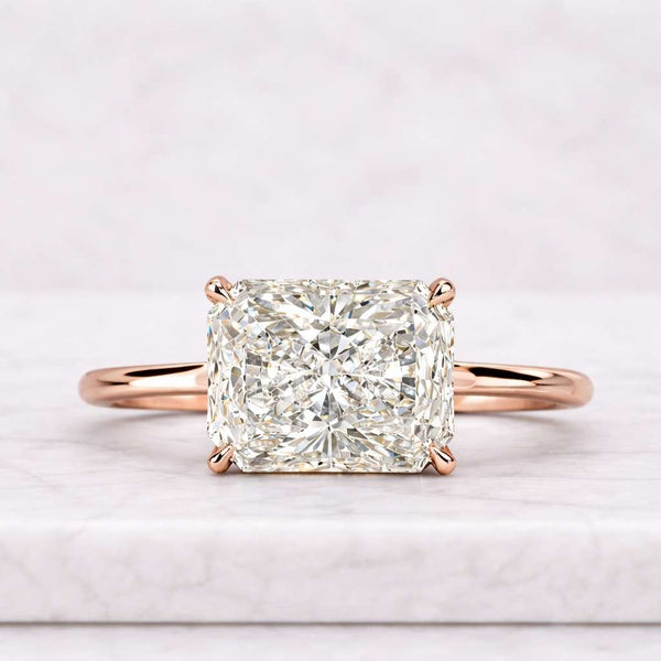 2.00Ct East-West Radiant Cut Lab-Grown Diamond Ring