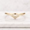Round Cut Lab Grown Diamond Curved Wedding Band