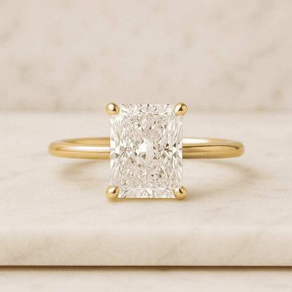 2.00ct Radiant Cut Diamond Split Shank Ring IGI Certified