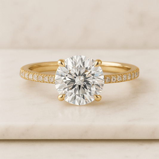 2.00ct Radiant Cut Diamond Split Shank Ring, IGI Certified, Proposal Ring