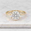 2 CT Round Cut Moissanite Solitaire Engagement Ring
