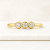 Round Three Stone Lab Grown Diamond Wedding Band For Perfect Kids Gift