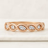 Marquise Shape Round Cut Lab Grown Diamond Band