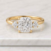 2.00 CT Cushion Cut Lab-Grown Diamond Three Stone Anniversary Ring