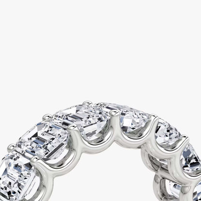 2.32 CT Half Eternity Emerald Cut Diamond Band