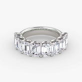 2.32 CT Half Eternity Emerald Diamond Wedding Band