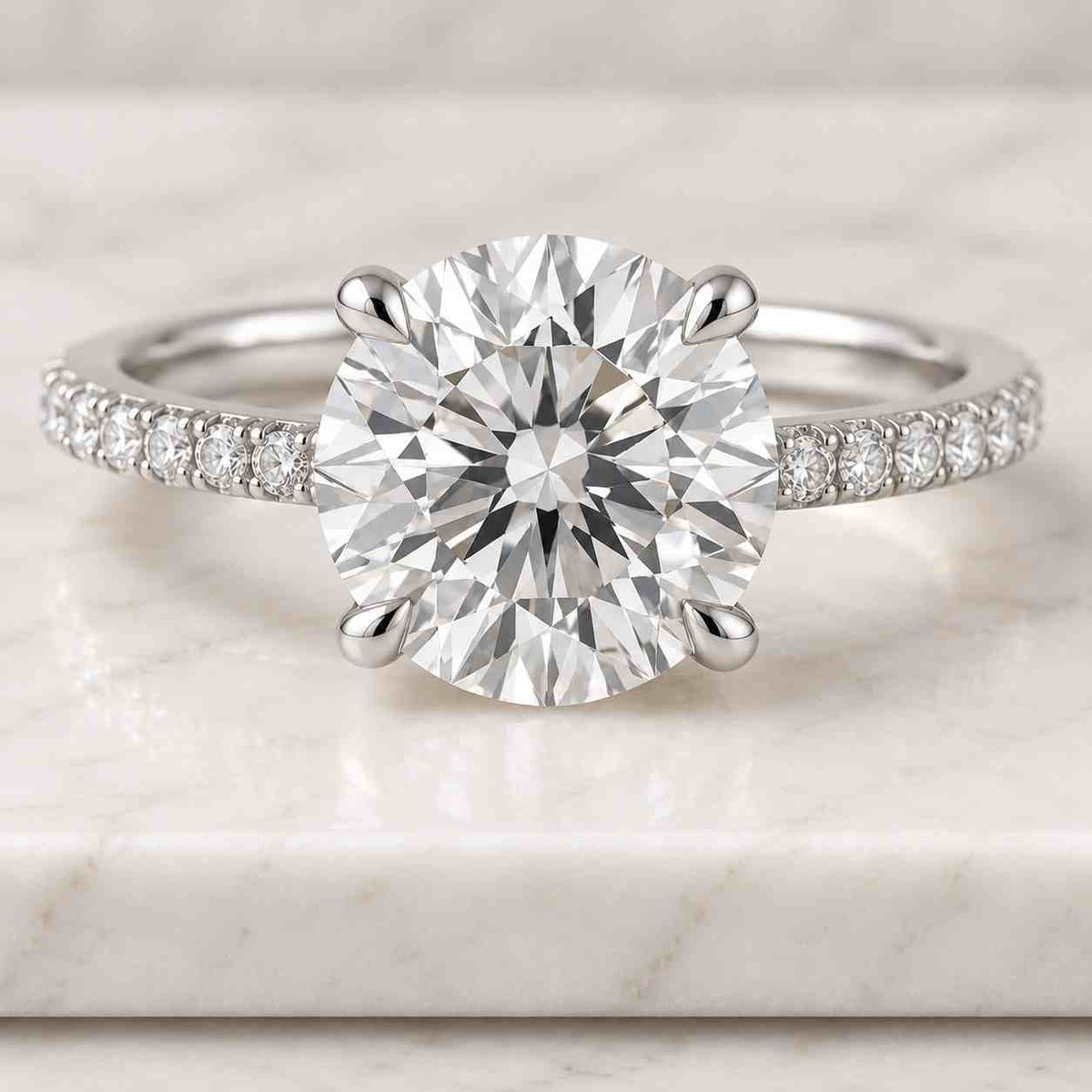 2.50Ct Oval Cut Lab Grown Diamond or Moissanite Engagement Ring, Hidden-Halo 14k Solid-Gold ring