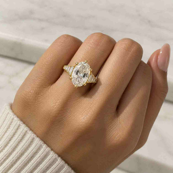 2.50 CT Marquise Lab-Grown Diamond Engagement Ring, Six Claw Prong Setting, Proposal Ring
