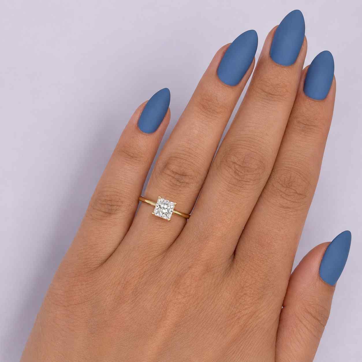 2.50 ct princess cut lab grown diamond ring pave solitaire engagement ring high setting wedding anniversary ring for gift 10k 14k 18k gold