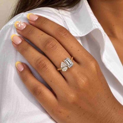 2.80Tcw Toi et Moi Lab Grown Diamond Ring