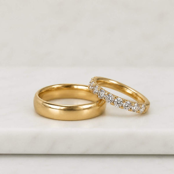 2.8 Carat D/VVS2 IGI Certified Oval Cut Lab Grown Diamond Three Stone Engagement Ring Set with Two Matching V Shape Round Diamond Bands

