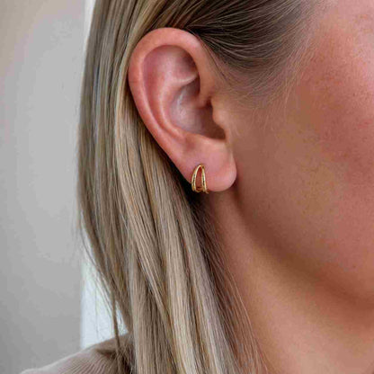 2CTW Spiral Lab Diamond Rotating Hoop Earrings, Solitaire Diamond Earrings