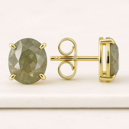 Round cut Lab Grown Diamond Stud Earrings 14k Gold Pushback Earrings Gift For Women Wedding Earrings Diamond Earrings