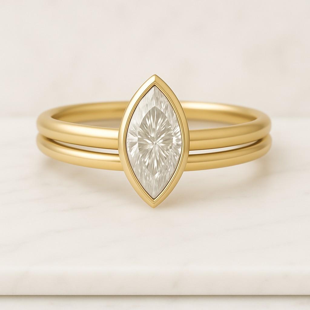 2 CT East West Pink Marquise Cut Engagement Ring East West Marquise Lab Grown Diamond Engagement Ring