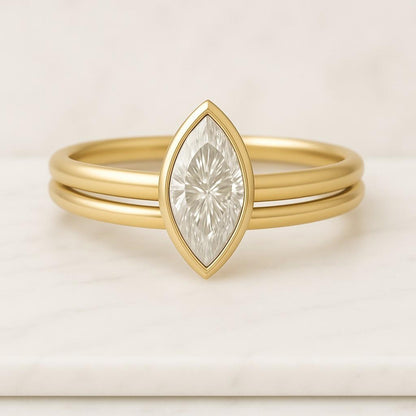 2 CT East West Pink Marquise Cut Engagement Ring East West Marquise Lab Grown Diamond Engagement Ring