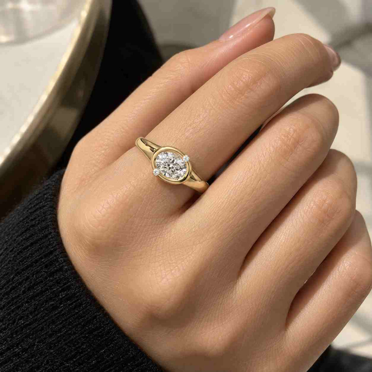 2 CT IGI Certified Lab grown diamond engagement ring, Solid gold ring, Oval cut lab diamond ring, Wedding Ring For Gift
