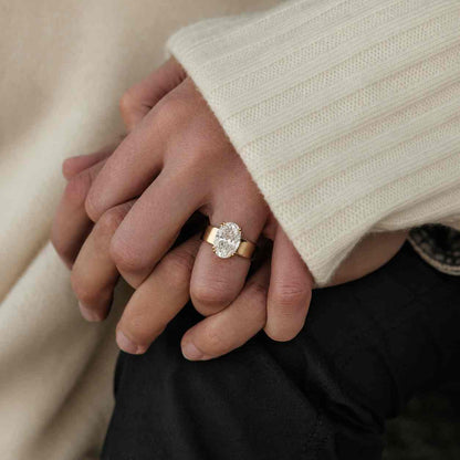 2 CT Oval Cut Lab Grown Diamond Ring | Floral Side Accent Engagement Ring | Vintage Inspired Oval Diamond Ring | Gold Promise Ring