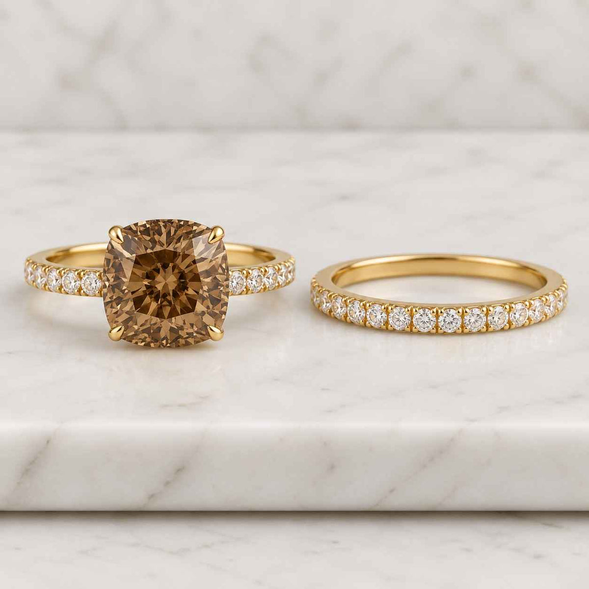 2 carat cushion lab grown diamond engagement ring, milgrain set vintage wedding ring, 14k gold art deco ring for bridal gift