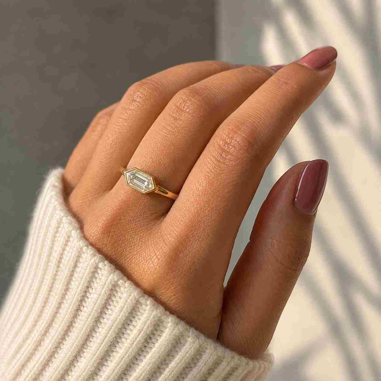 2 carat emerald cut lab grown cluster ring, igi certified e color vvs2 clarity emerald cut lab grown diamond engagement ring, perfect gift
