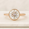 Brilliant Round Cut Bezel Set Solitaire Moissanite Ring