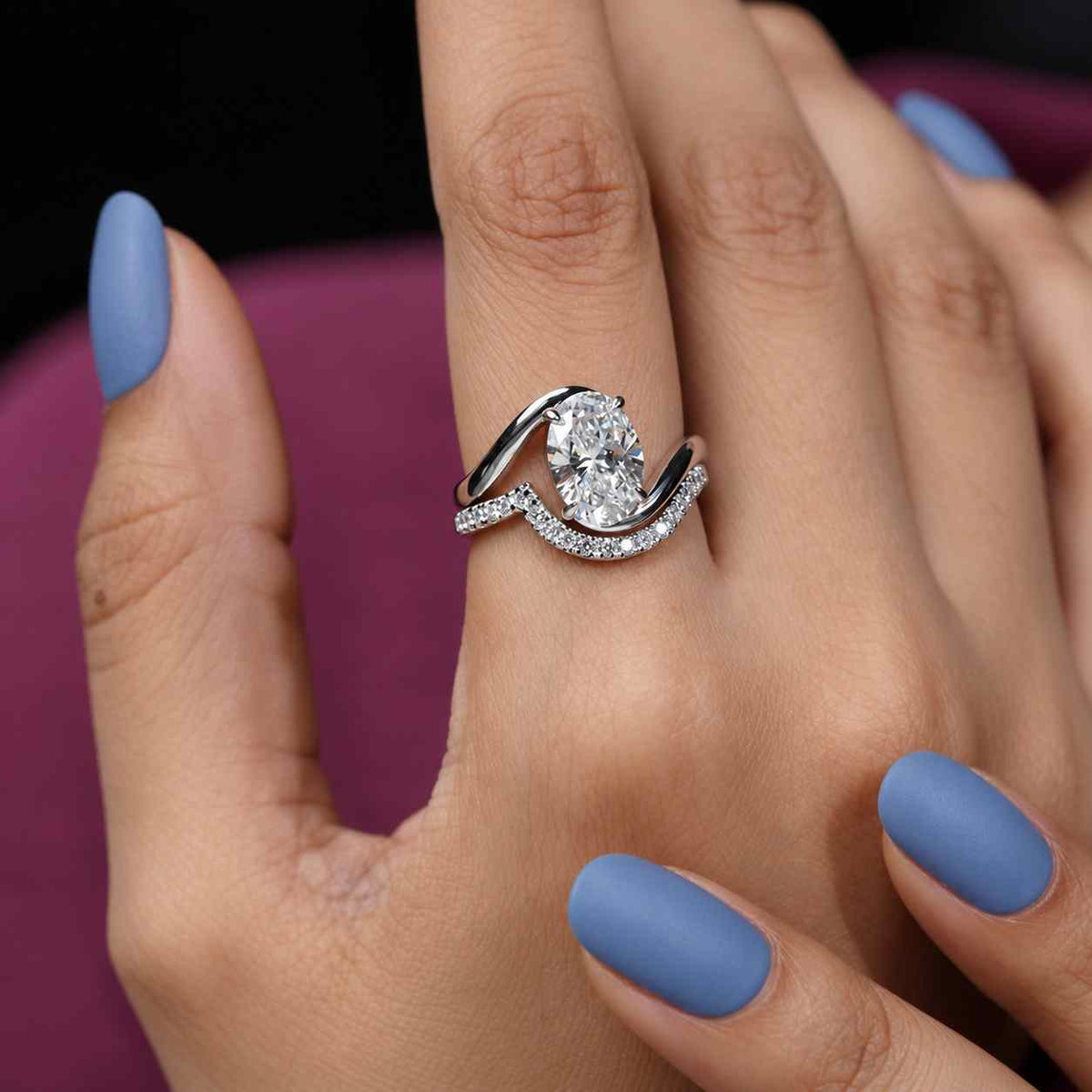 2 carat oval cut lab-grown diamond engagement ring, 14k gold oval diamond ring, oval diamond dainty wedding ring for gift, anniversary gifts
