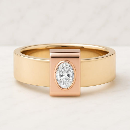 2 Carat Oval Lab Grown E VVS2 Diamond Ring  2 CT Oval Diamond Thin Engagement Ring