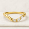 Moissanite V Shape Baguette Diamond Ring For Woman
