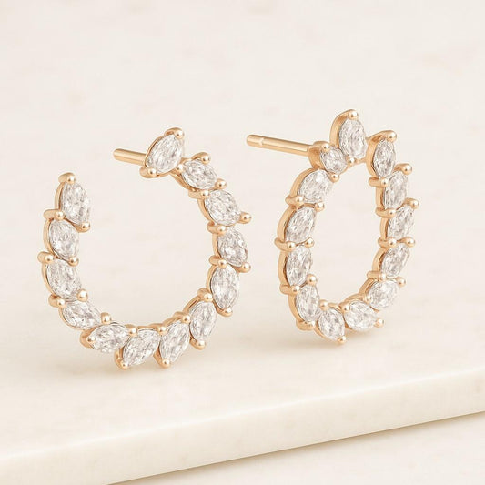 2 Ct Diamond Earrings 14K Gold Lab Grown Pear Teardrop Shape Diamond Earrings VS Diamond Dangle Earrings