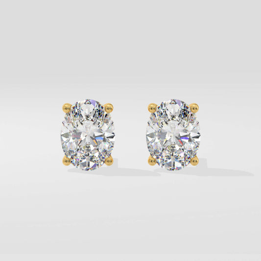 2 Ct Lab Grown Diamond Stud Earrings In 18K