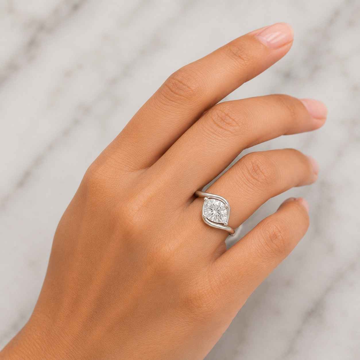 2 ct marquise cut lab grown diamond engagement ring d vvs2 igi certified classic solitaire diamond ring
