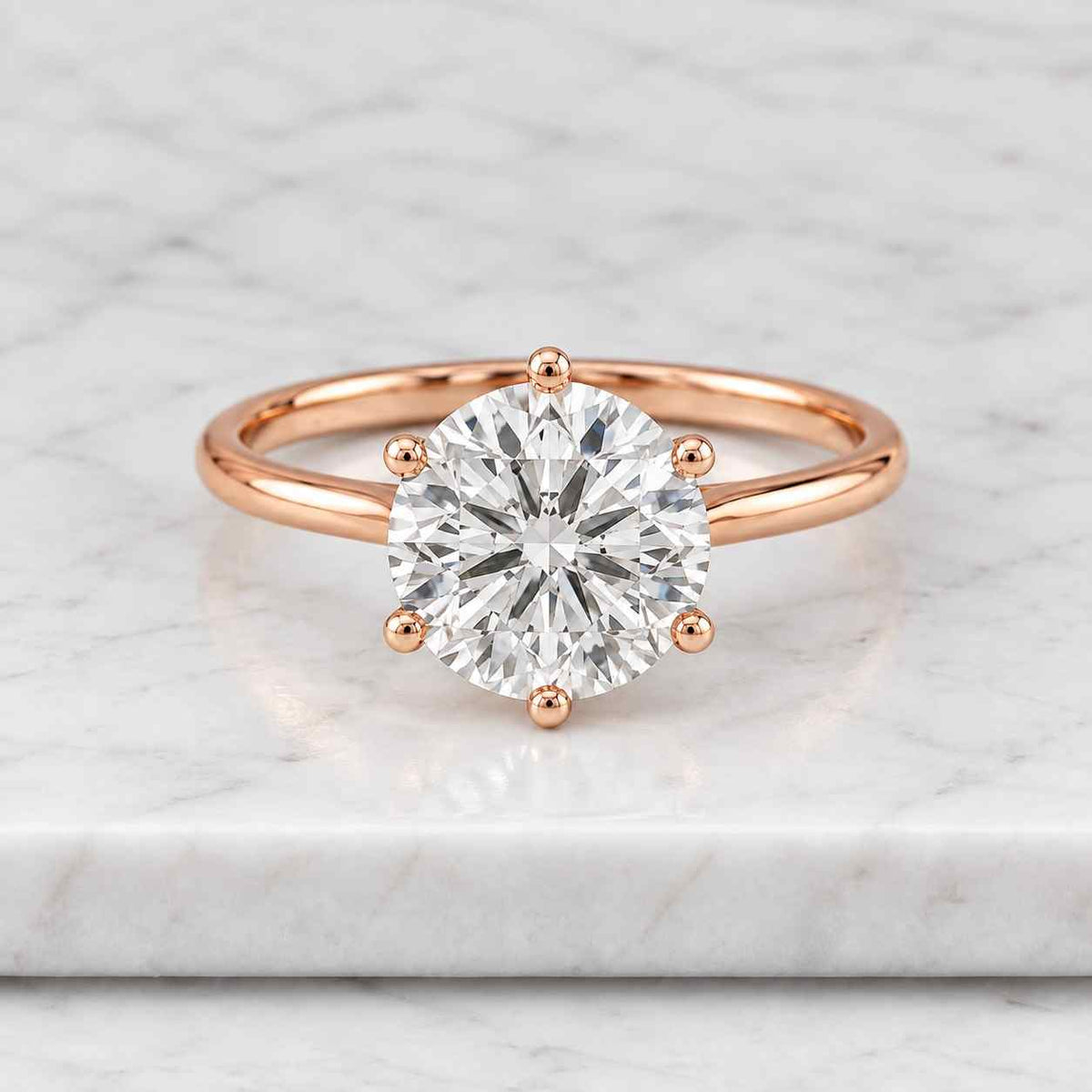 2 ct round cut moissanite engagement ring, solitaire moissanite ring, moissanite wedding ring,