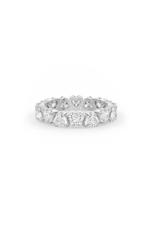 Heart Cut Lab Grown Diamond Full Eternity Band